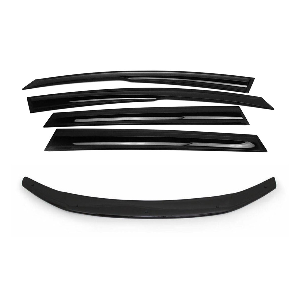 Honda Civic Hood Deflector + Wind Deflector - Omac - 4Pcs - '12-'16